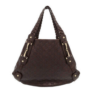 Gucci Guccissima Leather Pelham Shoulder Bag brown